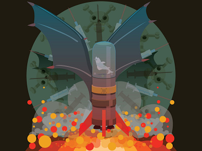 Chemical war illustration vector