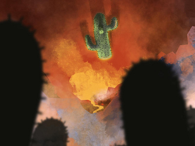 Holy Cactus cactus concept illustration