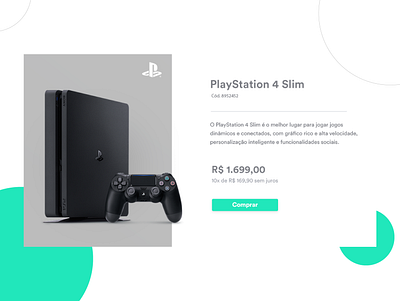 Interface de compra - Simulação E-commerce interface playstation4 prototype web wireframe