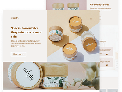 Misolo. landingpage ui uiux user experience user interface ux