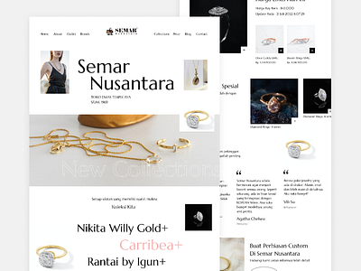 Semar Nusantara branding design gold jewelry landing page ui uiux user experience user interface ux