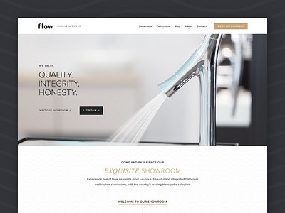 Flow Imports Website before and after branding brochure website clean neutral photography premium product quality river digital showroom simple simple clean interface ui ux web design website