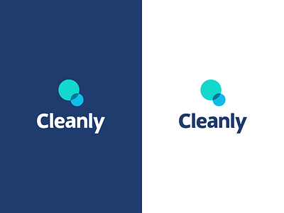 Cleanly Logo blue brand branding bubble circle clean cleaning cleanly design icon icon design iconography logo neutral river river digital simple sleek teal typogaphy