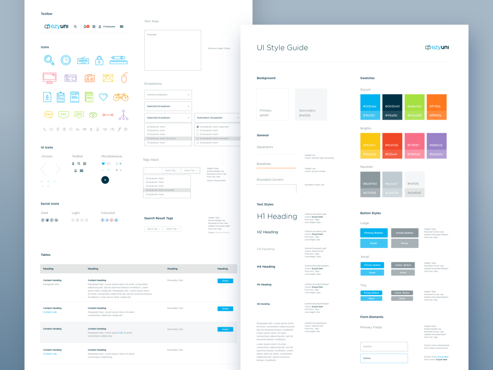 Ezyuni App Style Guide by RIVER | Your digital growth partner on Dribbble