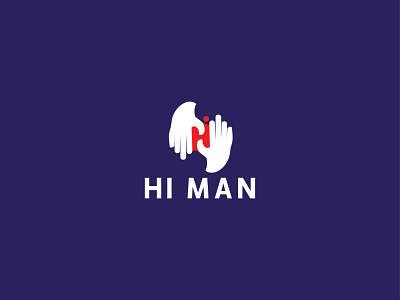 hi man creative logo graphicdesign illustration logo minimalalist minimalist logo new logo unique logo vector