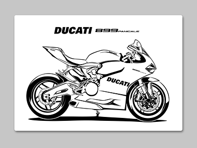 Line Art Ducati 899 Panigale ducati illustrations line lineart panigale