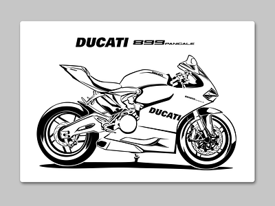 Line Art Ducati 899 Panigale