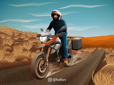 Motorcycle Touring automotive design illustration vector