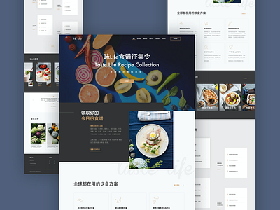 Wei Life_website design ui uiux 版式 网页 网页设计 食物 食谱