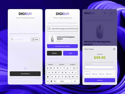 DigiBuy Responsive app design figma price price tracker reponsive shop ui uiux