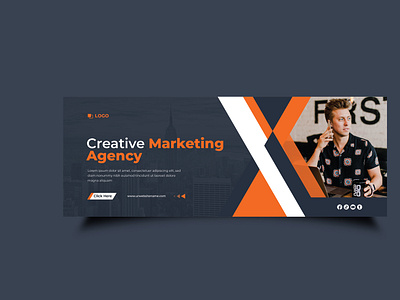 Creative Marketing facebook cover Design - Web banner digital post
