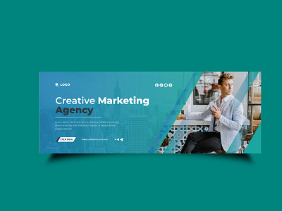 Creative Marketing Facebook cover Design - Web banner ads digital post
