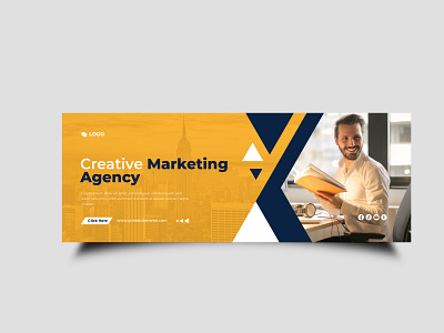 Creative Marketing facebook cover Design - Web banner digital post