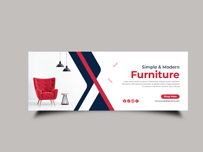 Facebook cover Design - Web banner furniture read less