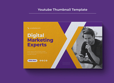 Youtube Video Thumbnail and Web Banner Template branding gaming thumbnail graphic design