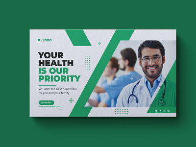 Medical Youtube Video Thumbnail and Web Banner Template