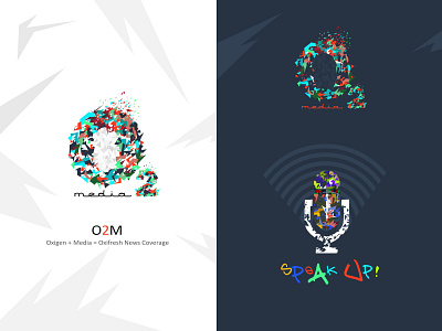 O2M Media Company branding corporate identity design logo