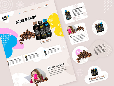 Golden Brew - Product website Design design graphic design layout design ui ux ui design ux design web web design webdesign website