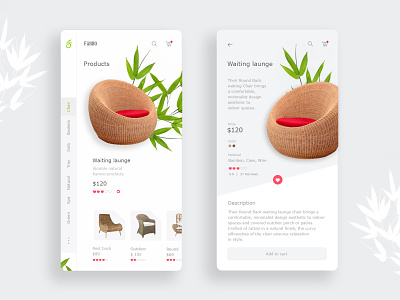 Bamboo Furniture Mobile App Design
