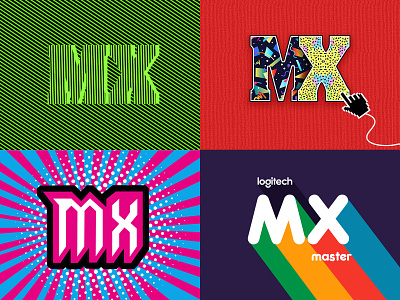 Logitech MX Master Letterform brand design branding design graphic design icon illustration lettering logo typography
