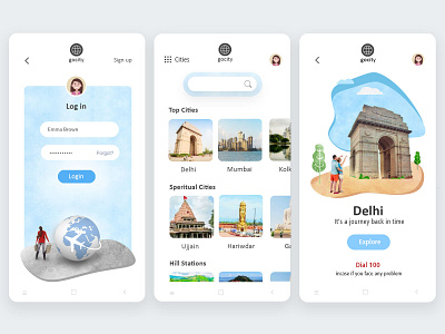Travel Mobile App UI/UX Design app design design india minimal mobile app mobile app design mobile ui travel travel app ui ux ui design