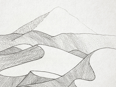 Dune abstract bw illustration ink inktober line art monochrome paper pen traditional art