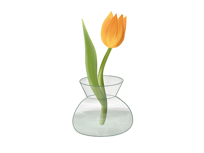 Tulip Sundays design dutch flower illustration procreate tulip vase