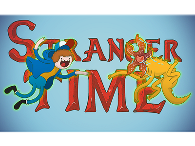 Stranger Time adobe illustrator adventuretime character illustration photoshop strangerthings vector