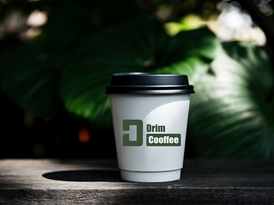 (Mockup Mug) Drim Coffee letter D logo