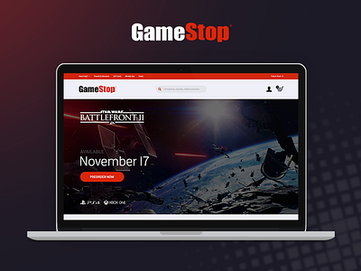 GameStop Frontpage Concept game graphics ui ux web