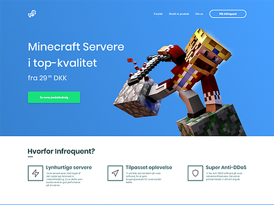 Infrequent Home Page game hosting minecraft website