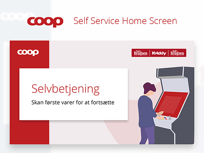 Coop Denmark // Self-Service Machine Home Screen Concept coop denmark home machine retail screen self checkout self service