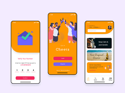 Cheers - Liquor Delivery App UI Design