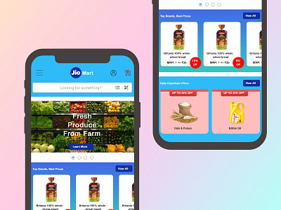 Daily UI - Landing Page dailyui e commerce app ecommerce idea jio jiomart landing page mobile mobile app mobile app design reliance uidesign ux uxdesign uxui vector