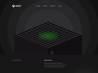 xBox (X series) animation ui user experience ux webdesign webdesigner xbox x