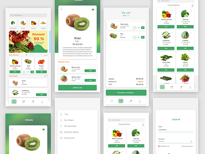 Vegetable app ui