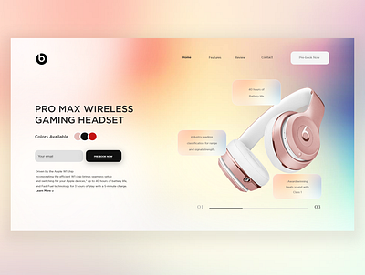 Product Launch Landing Page design minimal modern ui ux web