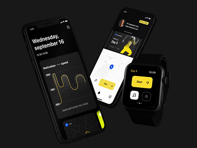 Running app - promo video app design app interface black app dark app dark fitness app dark mode fitness fitness app mobile app mobile design motion run run motion running running app runningapp ui ux uiuxdesign