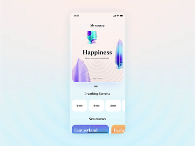 Meditation app animation animation app animation app design app designer app interface calm feather feathers interfacedesign meditation meditation app mobile design motion motiondesign motiondesigner motiondesigners uiux uiuxdesign