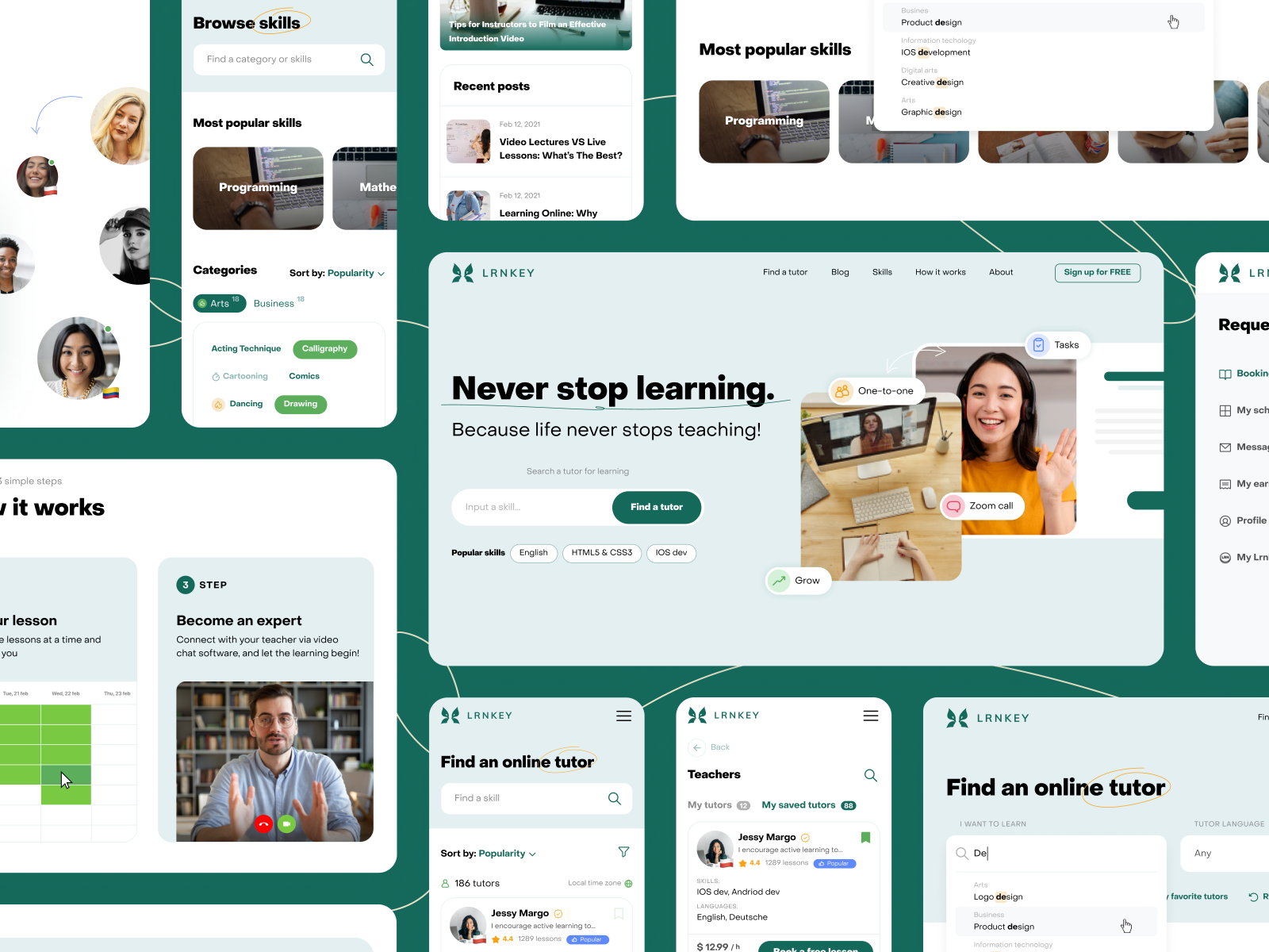 Lrnkey e-learning platform by Flexy Global on Dribbble