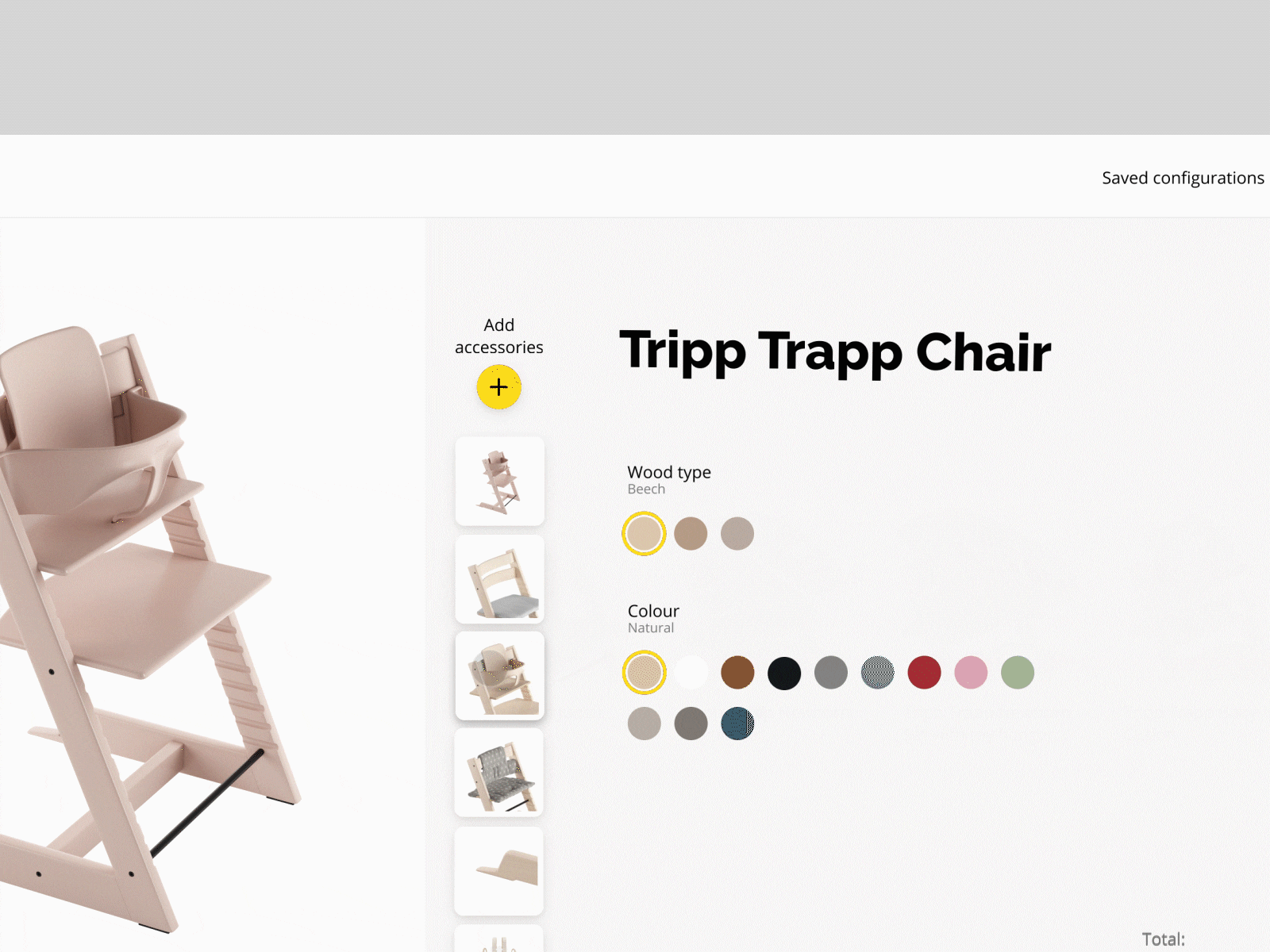 Furniture Website Interaction