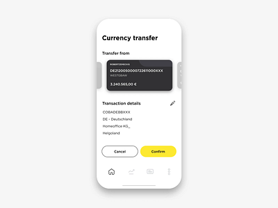Banking app - Currency transfer after effects animation banking black cards currency trading finance motion motion design ui ux