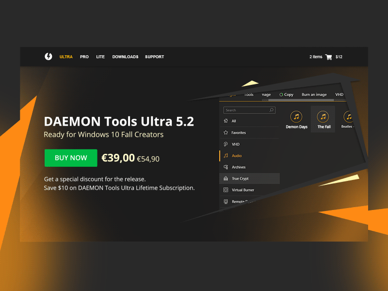 DAEMON Ultra website animation design gif interface orange refresh site ui ux web