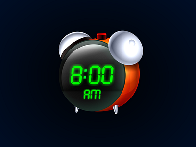 alarm clock alarm alarm clock alarmclock illustration skeuomorph vector