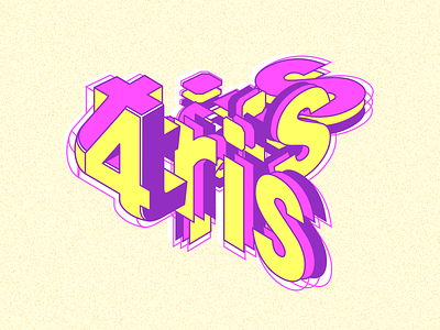 t4tris logo branding design logo typography vector