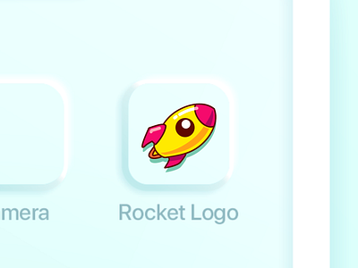 rocket logo app icon concept