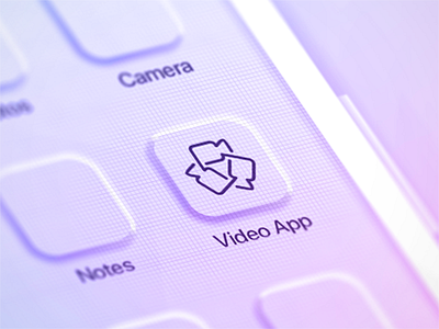 social video app logo concept