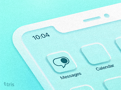 messaging app logo concept icon iphone logo neomorphic vector