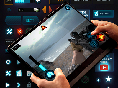 Shooter GUI assets gamedev gui icon shooter ui