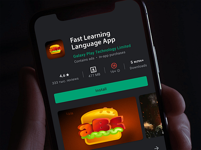 Learning language app icon app appstore branding burger cartoon icon illustration language learning logo mobile ui vector